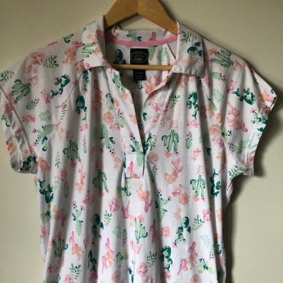 Laura Ashley cactus print nightshirt - size Large - Picture 4 of 16